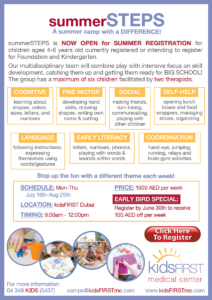 summerSTEPS kidsFIRST Dubai Summer Camp